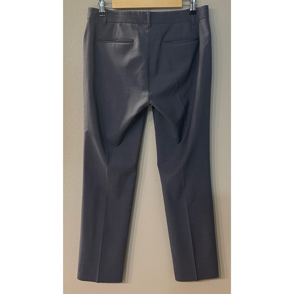 Theory Izelle S Continuous Wool Pants Trousers Size 6 Blue Straight Leg - Picture 3 of 5